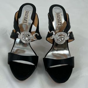 Badgley Mischka Black open toe high heels